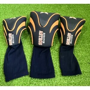 Houston Astros Golf Head Covers Hybrid 3 Wood Driver EUC club Covers Embroidered